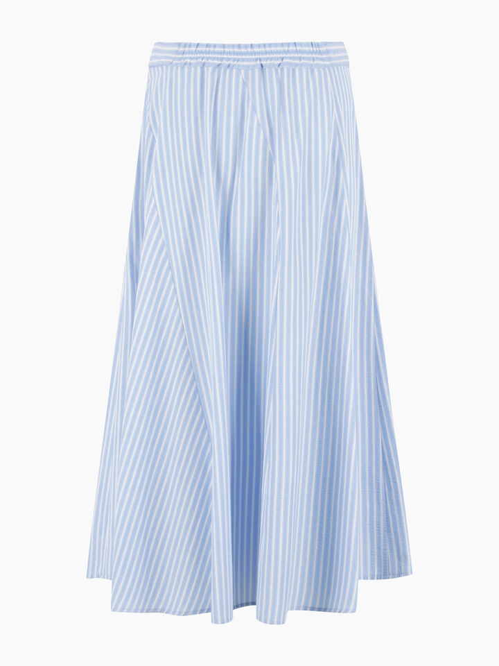 Light blue striped maxi skirt - null - Light Blue | Sisley K image number 2